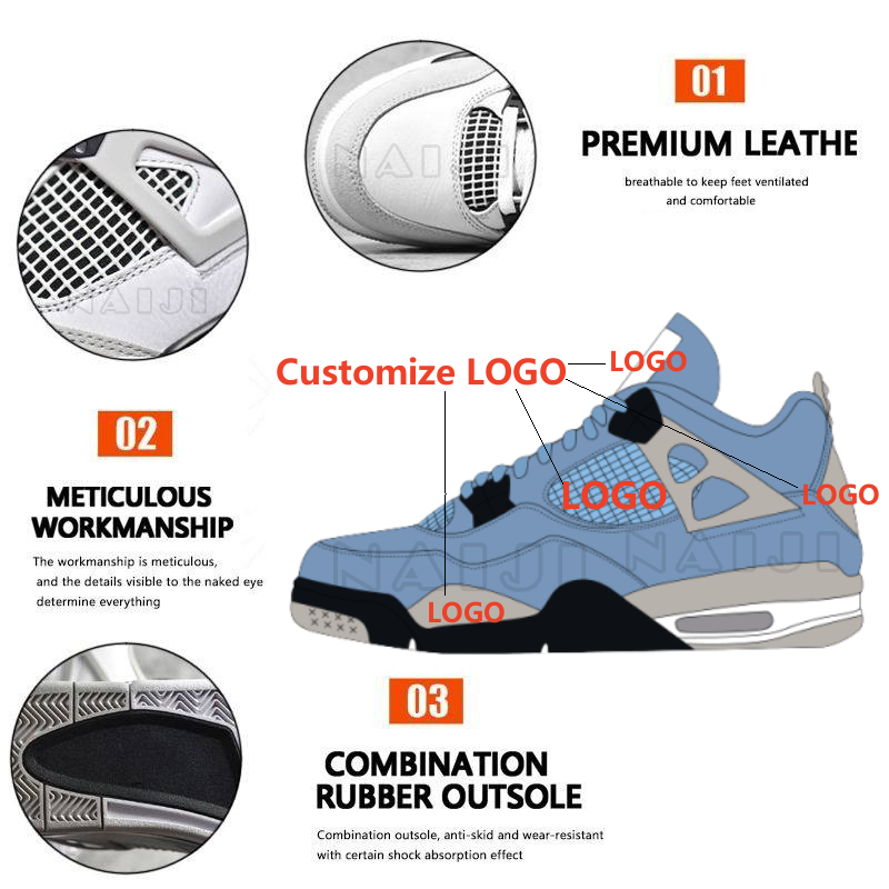 Wholesale Hot Style Custom Fashion Retro 4 style Shoes Sneakers Men's Basketball Shoes Original Men Women