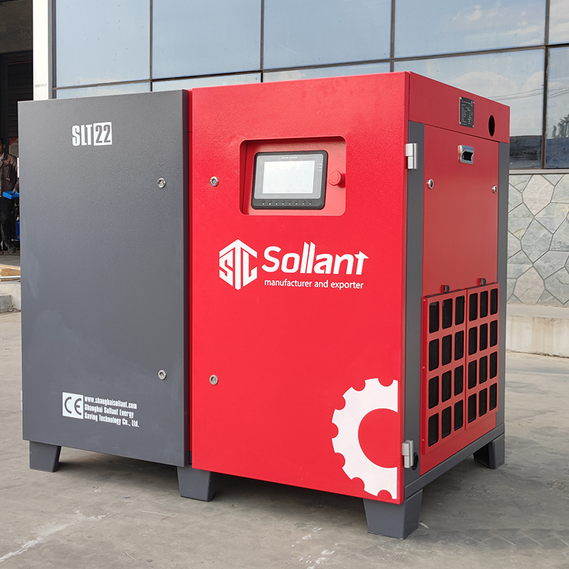 Hot sale 2022 New Sollant 22kw 7-13bar Industrial compressor 30 hp screw air compressor for sale