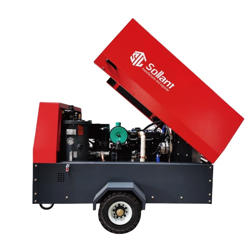 Price of 175 cfm Diesel Air Compressor for Sand Blasting