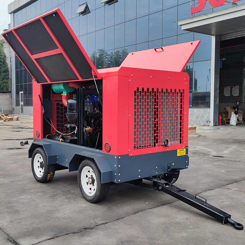 25bar 31m3/min Cummins engine diesel screw air compressor for  Mining/water well drilling rig towable air compressor