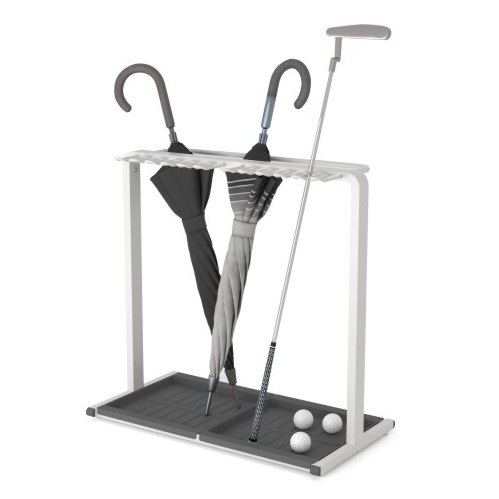 UBB-01L Large Umbrella Rack Stand for Canes Walking Sticks Umbrellas Holder with Removable Water Tray Rain Collection