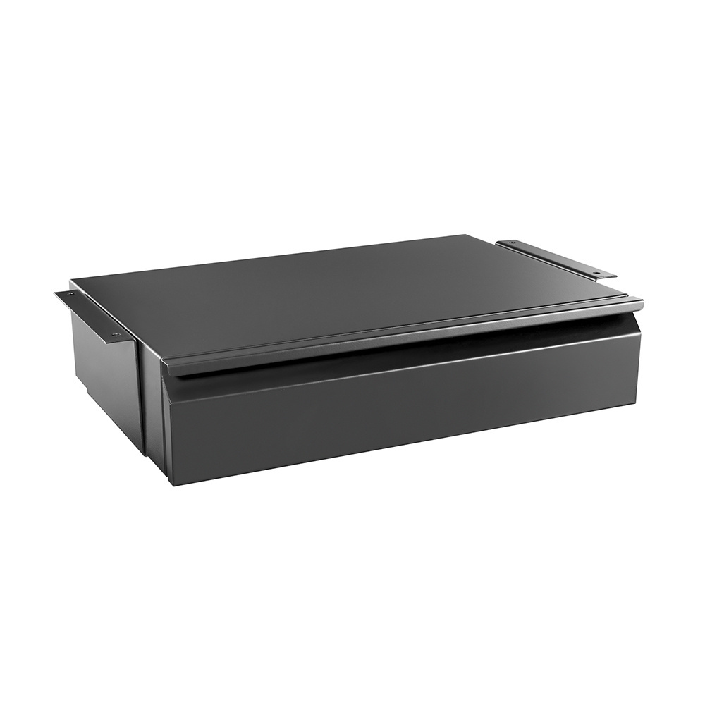 DA02-1 Space Saving Under Desk Slim Drawer with Shelf Storage Organizer Metal Table Drawer Accessories