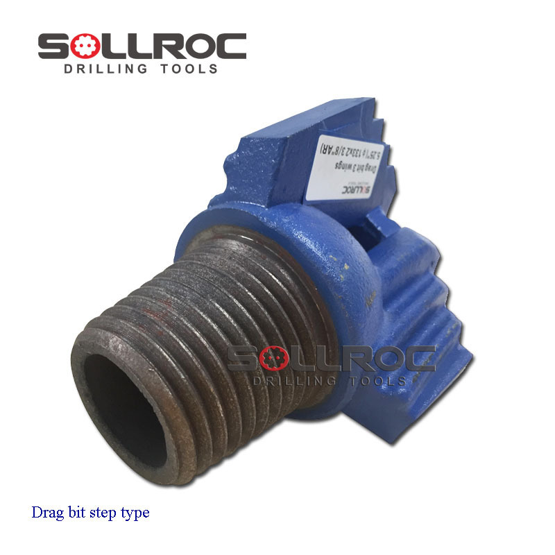 Sollroc Drill Rig Tools 3/4 Blades Wing Step Water Well Drilling Drag Bit