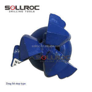 Sollroc Drill Rig Tools 3/4 Blades Wing Step Water Well Drilling Drag Bit