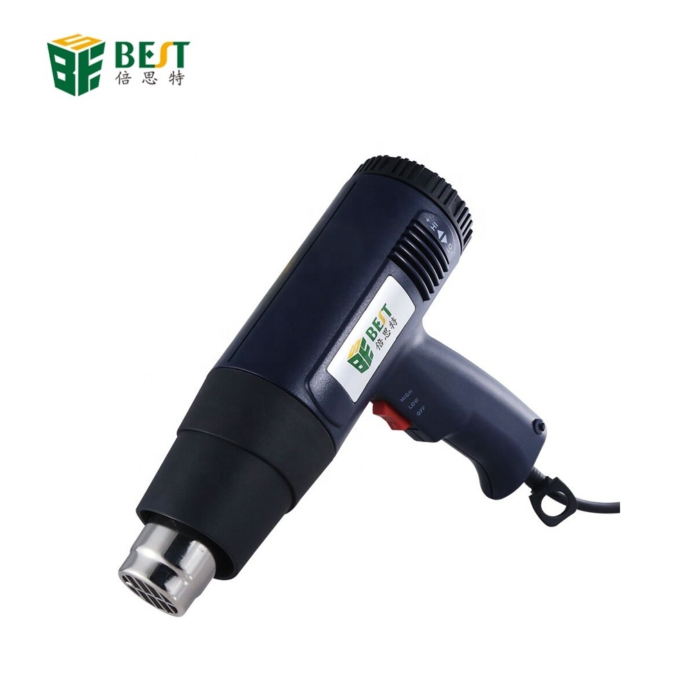 BST-8016 3A  Portable Hand Held Electronic Heat Gun 110/220V 1600W Power Adjustable Temperature Electric Power Tool Hot Air Gun