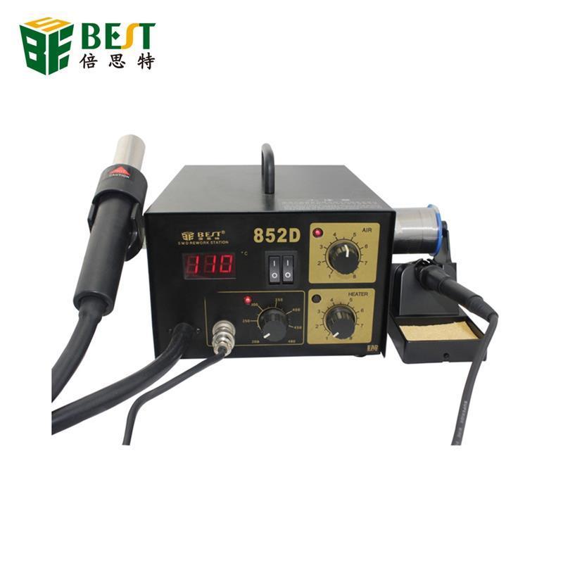 BST-852D High Quality Factory Direct  2 in 1 Solder Rework Station Hot Air Gun with Soldering Iron Mobile Repair Tool