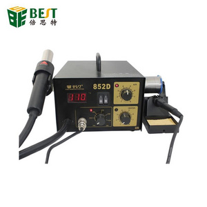 BST-852D High Quality Factory Direct  2 in 1 Solder Rework Station Hot Air Gun with Soldering Iron Mobile Repair Tool