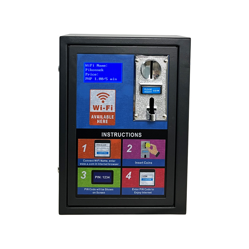 2023 Machines for Small Businesses PIN Code Coin-Operated WiFi Hotspot Commercial WiFi Vending Machines with LCD Screen