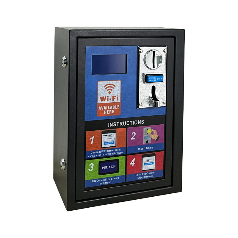 2023 Machines for Small Businesses PIN Code Coin-Operated WiFi Hotspot Commercial WiFi Vending Machines with LCD Screen