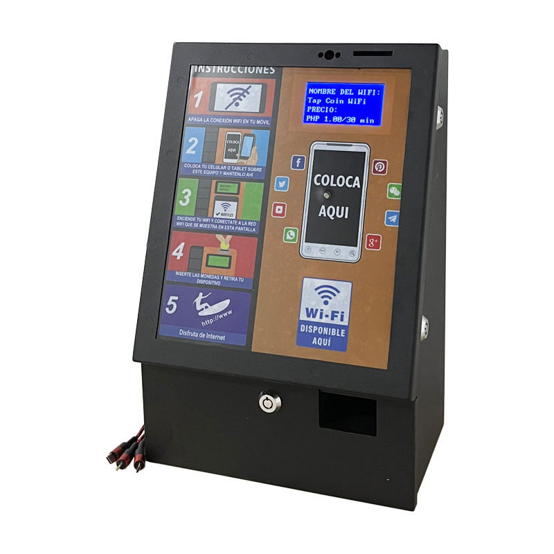 Coin Operated Smart Cell Mobile Phone Charging Function Tap WiFi Vending Kiosk Machines