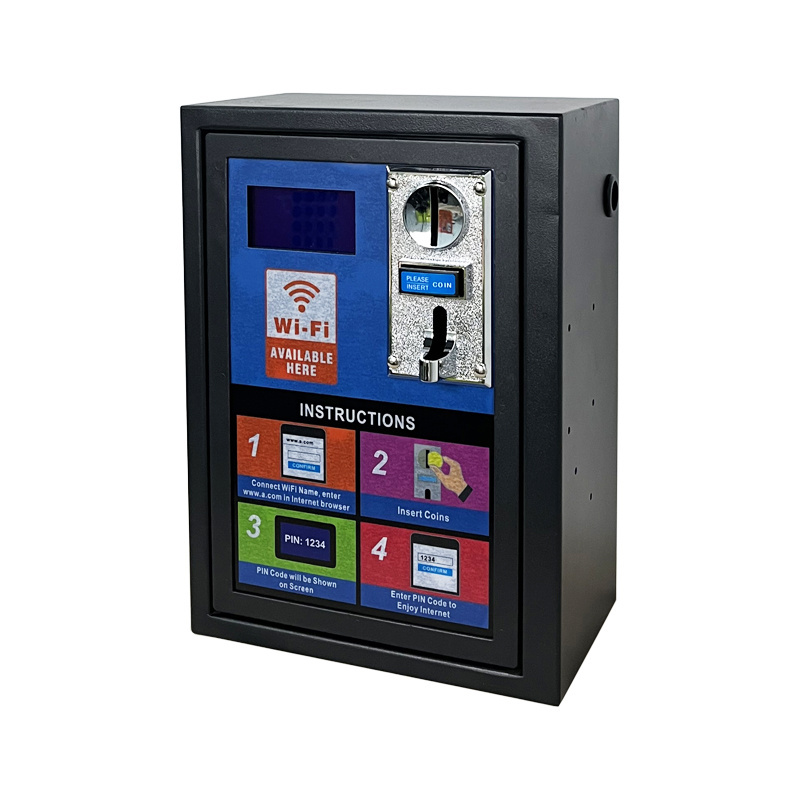 2023 Machines for Small Businesses PIN Code Coin-Operated WiFi Hotspot Commercial WiFi Vending Machines with LCD Screen