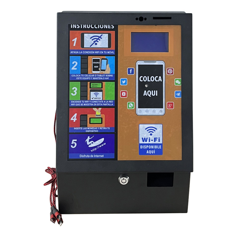 Self Service Payment Kiosk Mobile Cell Phone Charging WiFi Vending Machine