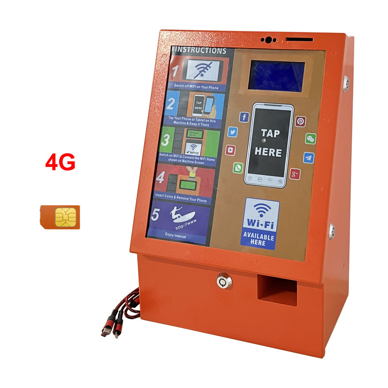 2023 New Product Outdoor Iron Case 4G Distributeur Automatique Wall Mount Coin WiFi Hotspot Vending Machines