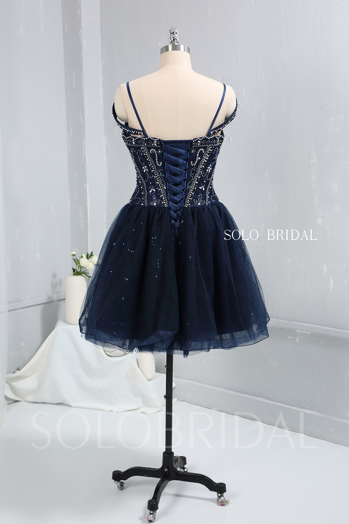 Exceptional royal blue ball gown heavy diamond embroidery off shoulder wedding gowns dress bridal luxury