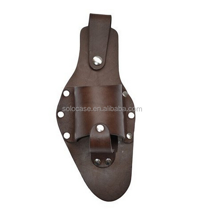 Holster Genuine Leather Beer Holster with Metal Belt clip