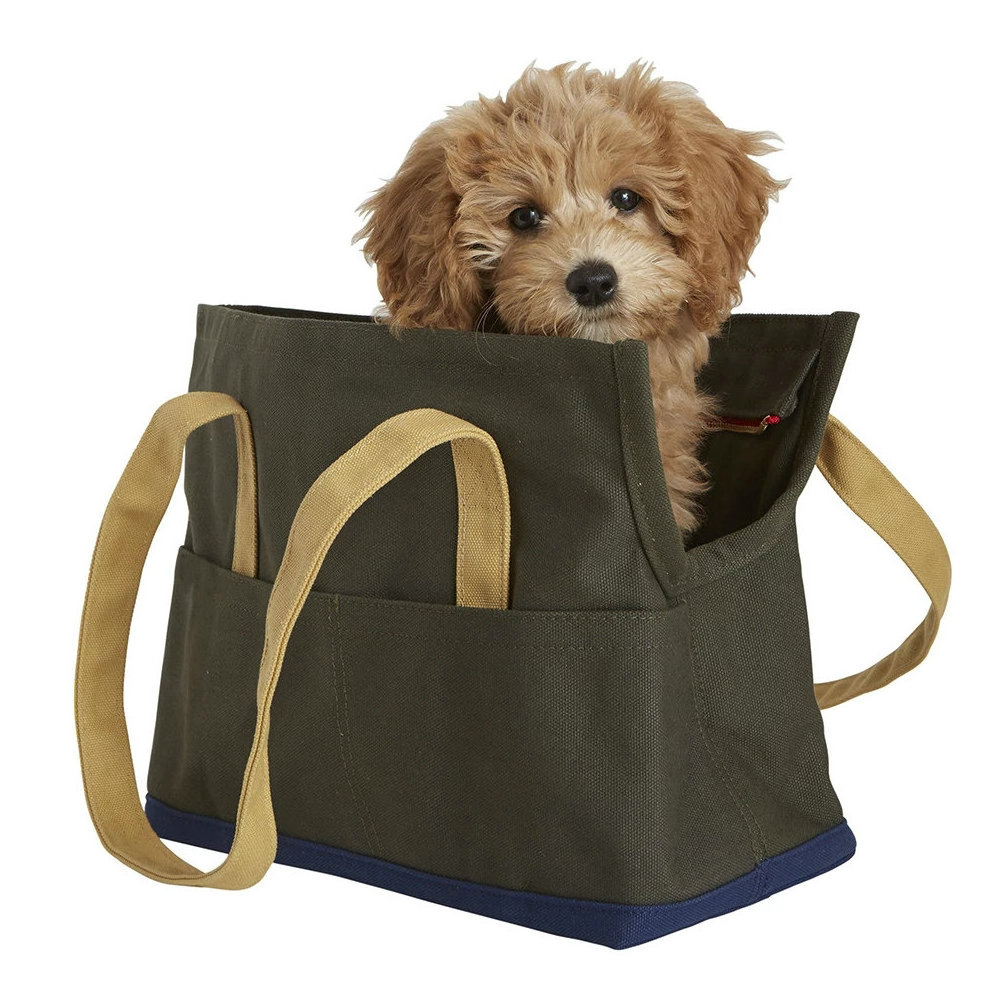 18oz double layer cotton duck canvas pet tote bag