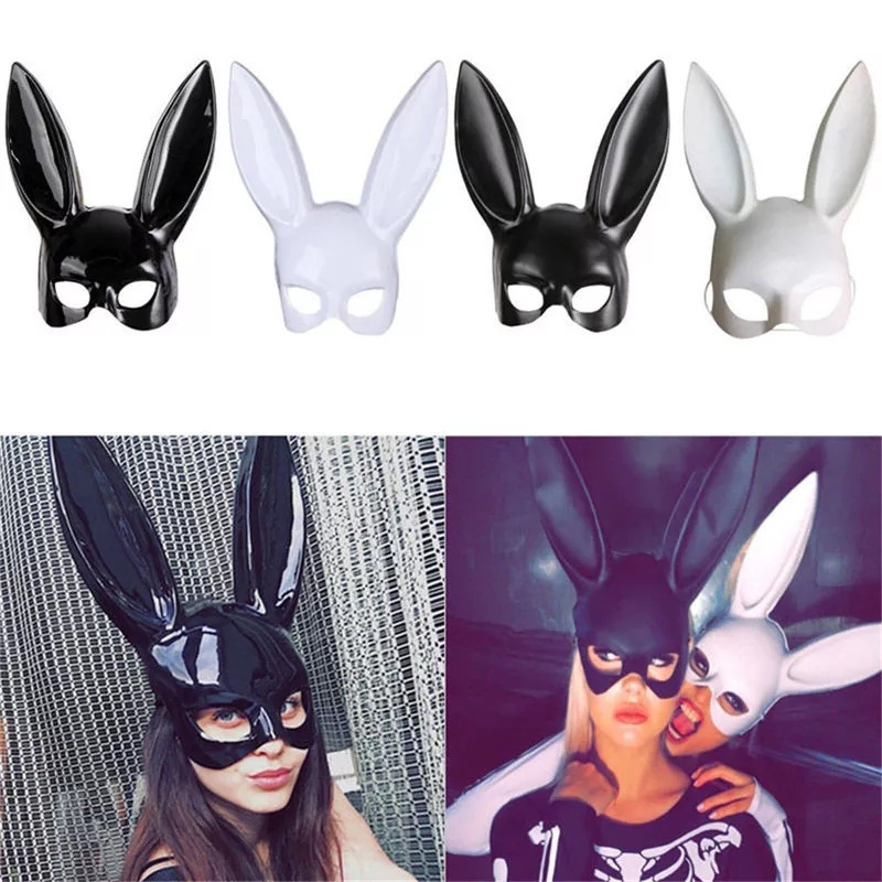 Halloween Ladies Bunny Mask Party Bar Night Club Costume Rabbit Ears Mask