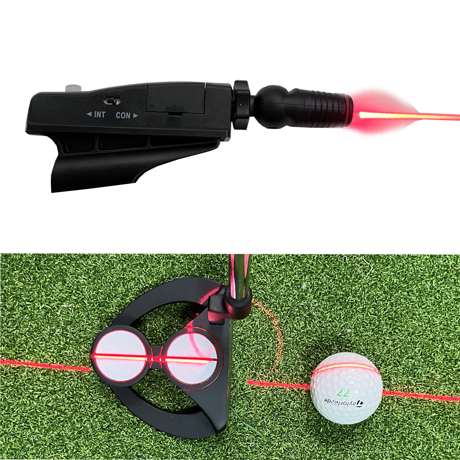 Mazel Golf Putter Laser Sight Pointer Training Aids for Swing Practice Posture Indicator Putter Guide Laser