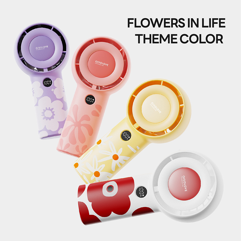 SOLOVE 2024 Summer Unique Design Flower Electric Fan Girls Gift Mini Portable Beautiful Fans