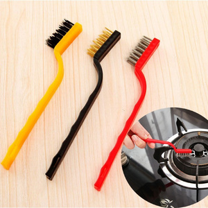 Hot Selling Deep Clean Brush 3Pcs/Set Handy Steel/Nylon/Brass Brush Set Gas Stove/Faucet/Rust/Dirt Cleaning Brush