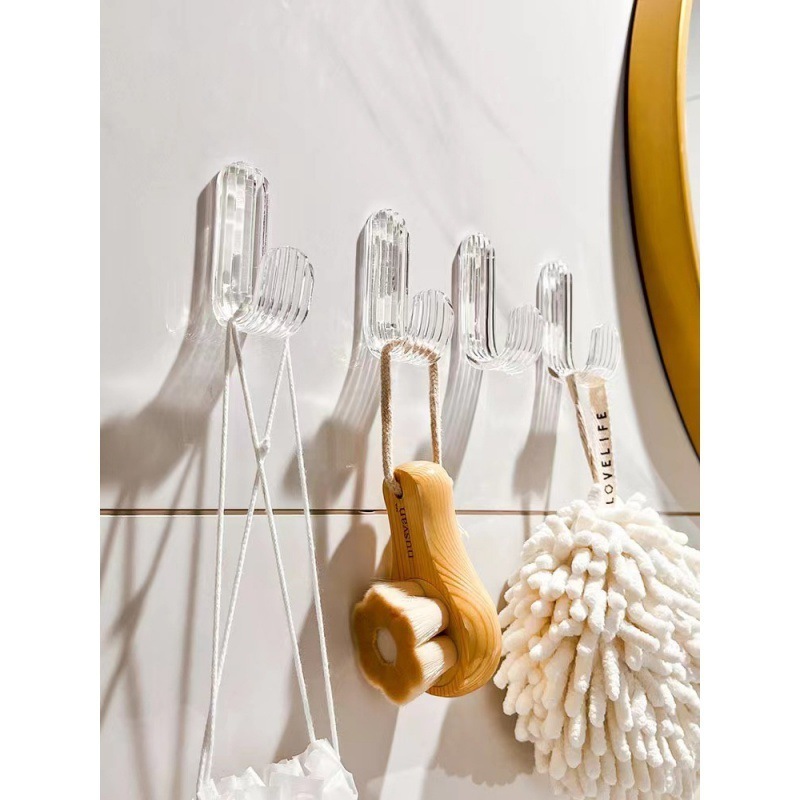 Kitchen Accessories Without Punching Adhesive Key Organizer Space Acrylic Hanging Hooks For Hotel And Bathroom