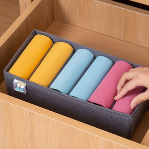 Storage Box Socks T Shirt Fabric Underwear Wardrobe Closet Drawer Type Compartment Dividers Organizer Foldable Large for Clothes