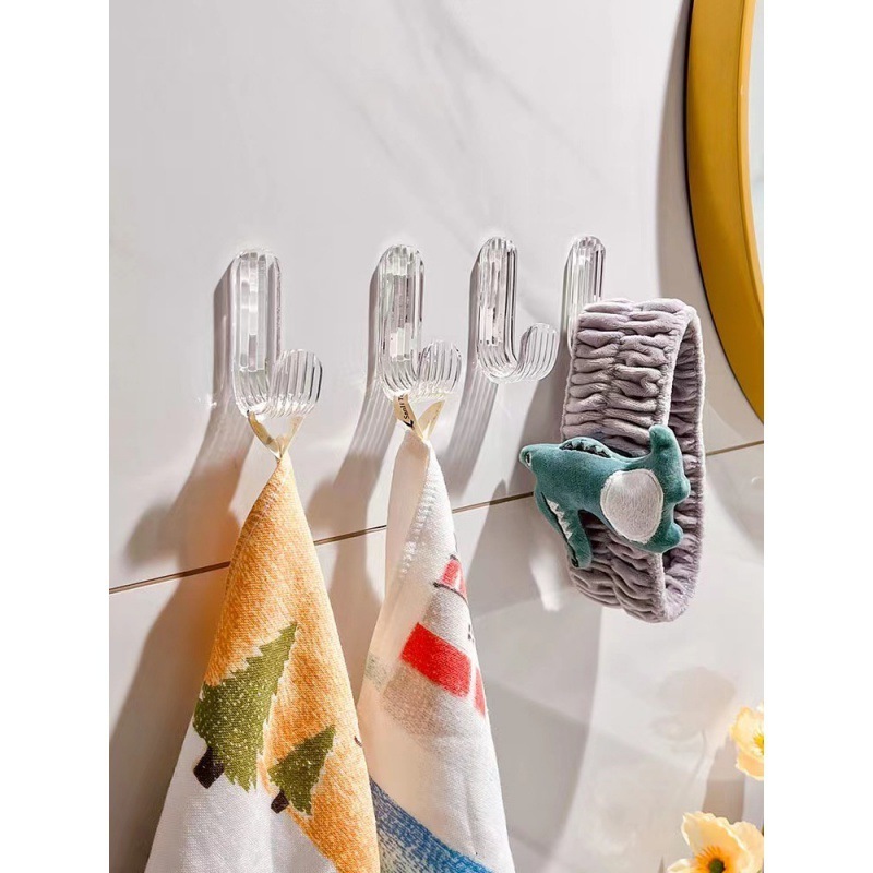 Kitchen Accessories Without Punching Adhesive Key Organizer Space Acrylic Hanging Hooks For Hotel And Bathroom