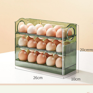 Egg storage box Flip refrigerator side door storage shelf date display fresh-keeping box