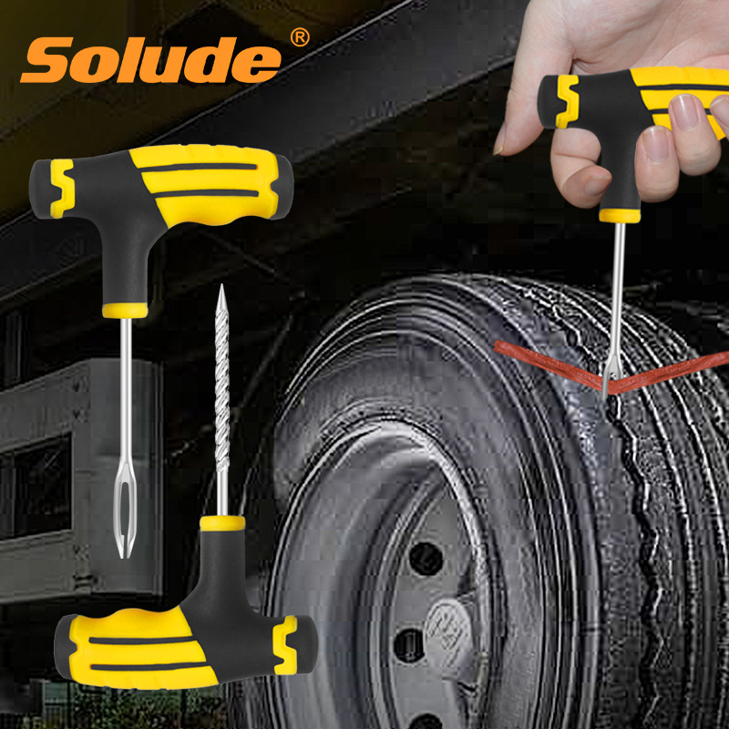 Portable 4-Piece Auto Tire Repair Emergency Tools Universal Tubeless Tire Repair Quick Emergency Tire Repair