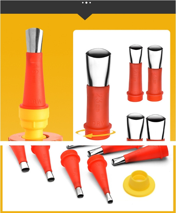 Stainless Steel Glue Nozzle Integrated Glass Glue Nozzle Caulking Nozzle Removable Base Door And Window Sewing Tool