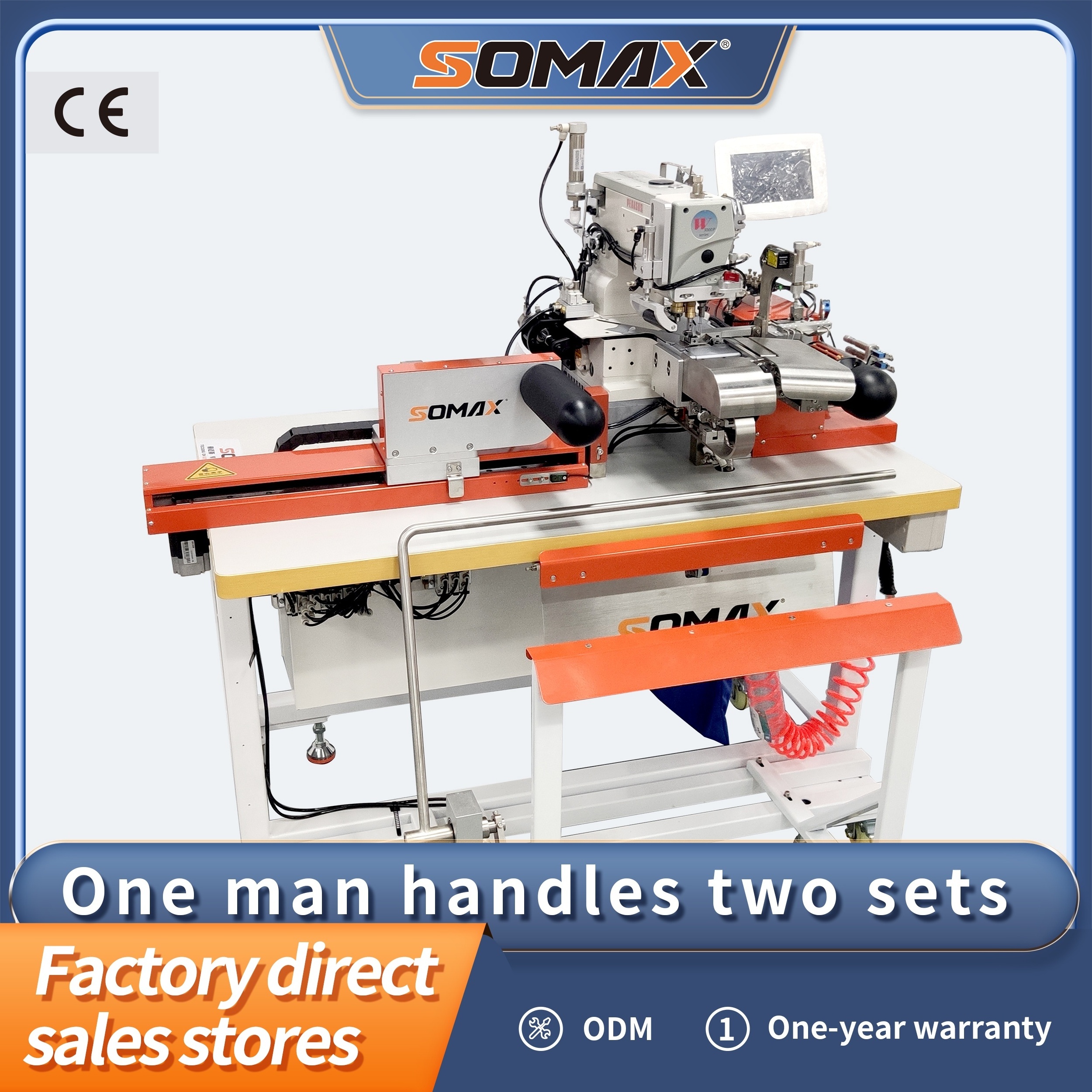 High Quality Somax SM-07A Professional  Bottom Hem Device  Polo Shirt Automation Sewing Machine