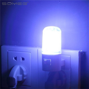 Small Night Light Energy Saving LED Plug in Lamp Bed Switch Socket for USA Home Garden Accessories