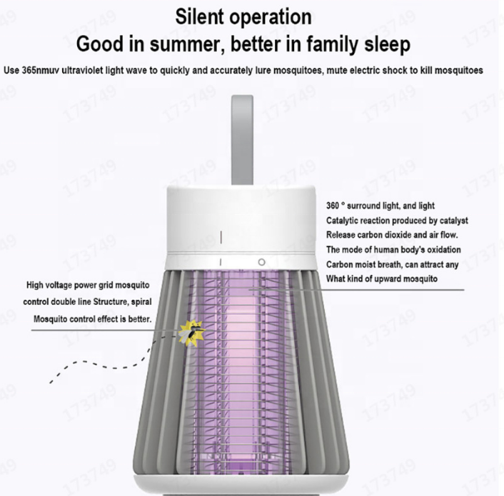 USB Charging Fly Trap Mosquito Killer Lamp Light USB Charging Bug Zapper Trap Flies Summer Fly Zapper