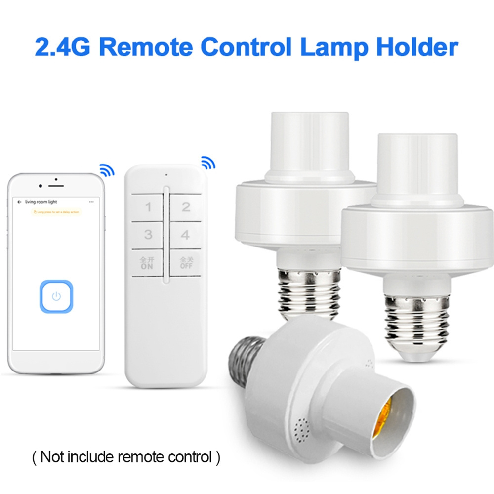 WiFi Smart Bulb Adapter LED Lamp Holdere WeLink Bluetooth-compatible Light Socket E27 Smart Bulb Holder for iOS Android