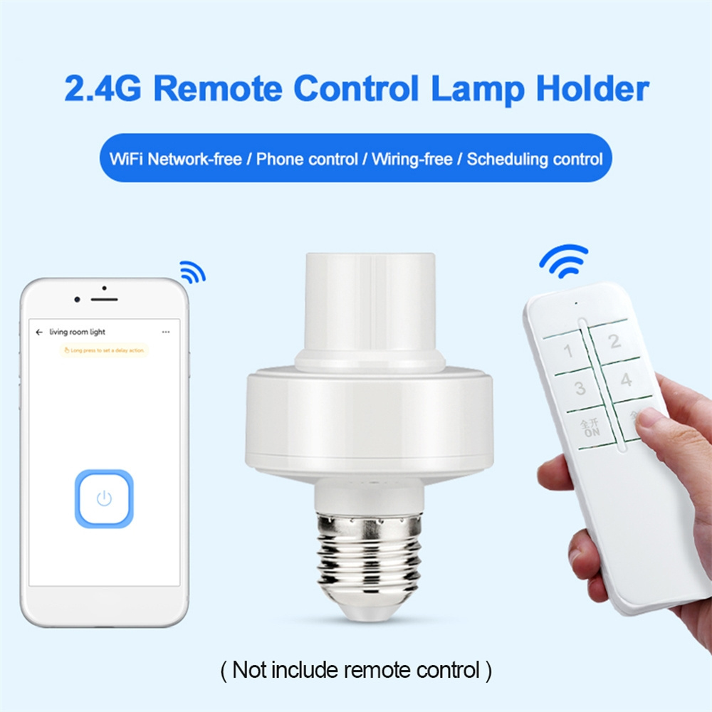 WiFi Smart Bulb Adapter LED Lamp Holdere WeLink Bluetooth-compatible Light Socket E27 Smart Bulb Holder for iOS Android