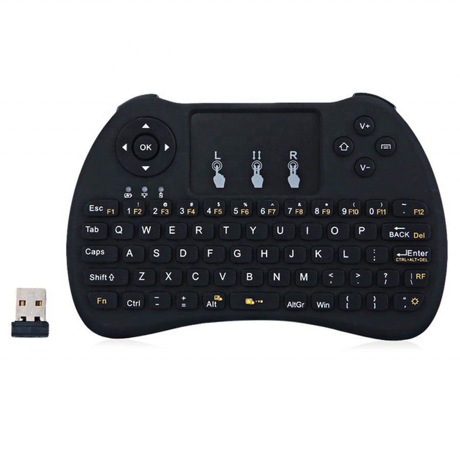 New H9 2.4G Mini Wireless Gaming Backlit Keyboard With RGB iridescence Backlight Touchpad Air Mouse for PC TV