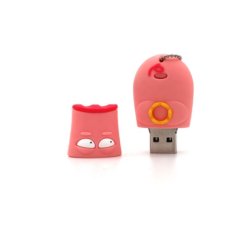 Cartoon Pink Crown Pig Pen Personalizado Usb Flash Drive 64GB Disk Real Capacity Memory Stick Pendrive 4GB 8GB 1 6GB 32GB