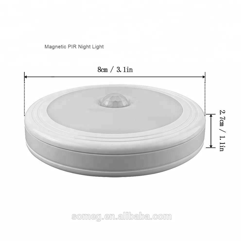 Battery Operated Magnetic Infrared IR Motion Sensor LED Wall Night Light Lamp Auto On/Off For Hallway Pathway Wall Fridge