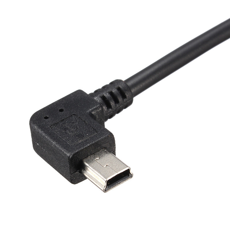 25cm 90 Degree USB 2.0 Male A To Mini USB 2.0 Male B Data Sync Charger Cable For Camera MP3 GPS HDD