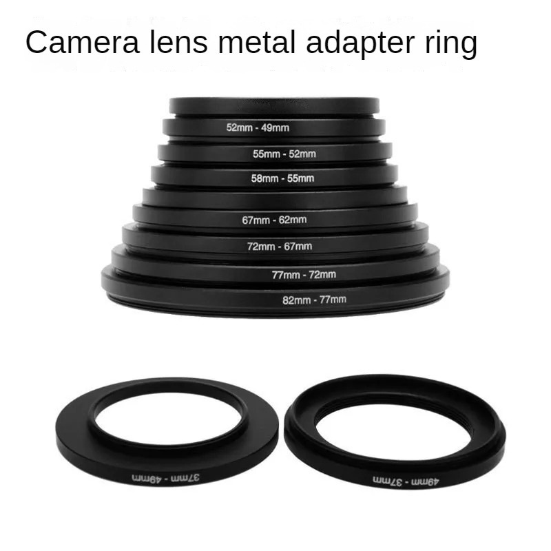 37-82 and  82-37 mm 9pcs set Universal aluminum Step Up Step Down Adapter Ring Camera Lens Ring for camera filter