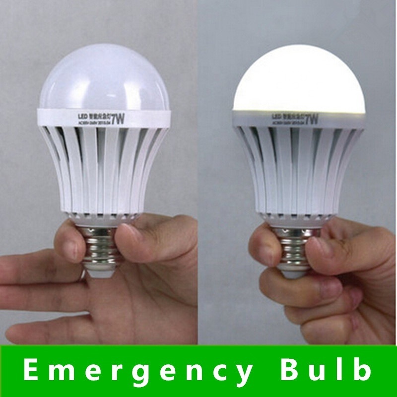 Automatic Charging LED Emergency Bulb 5w  Cool White Rechargeable Battery E27 Battery Duration