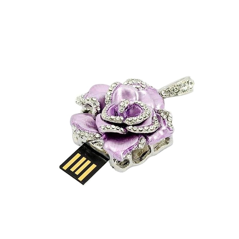 2015 New Fashion Diamond rose Flowers USB Flash Drives USB 2.0 Pen Drive 32GB 16GB 8GB 4GB pendrives U disk