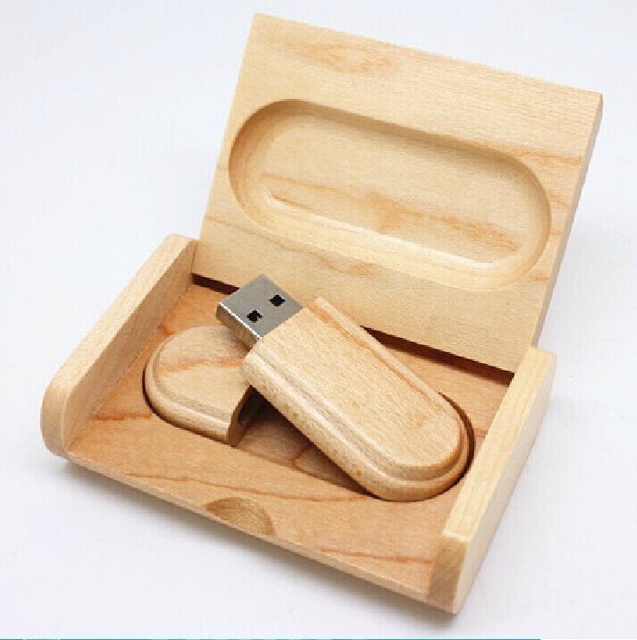 32GB memory Stick pendrive Wooden Package Wooden pen drive Oval 2.0 USB flash drive Wholesale