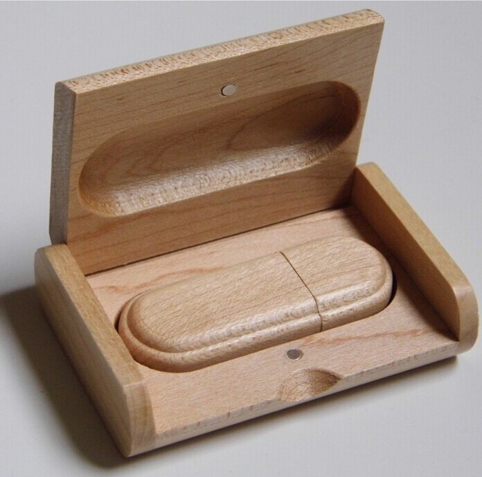 32GB memory Stick pendrive Wooden Package Wooden pen drive Oval 2.0 USB flash drive Wholesale