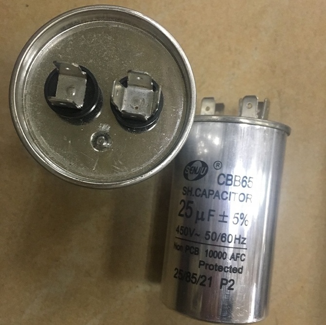 Air conditioning capacitor 450v 50/60HZ cbb65 capacitor 25uf