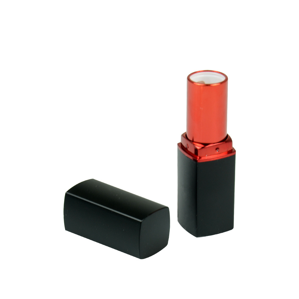 factory wholesale customized nice quality square matte black plastic lipstick case