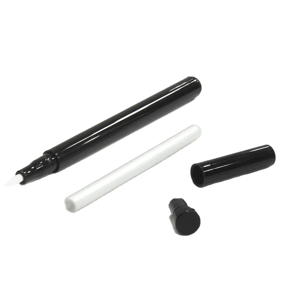 High quality ABS plastic empty black direct flow liquid liner pencil ball type eyeliner pen container