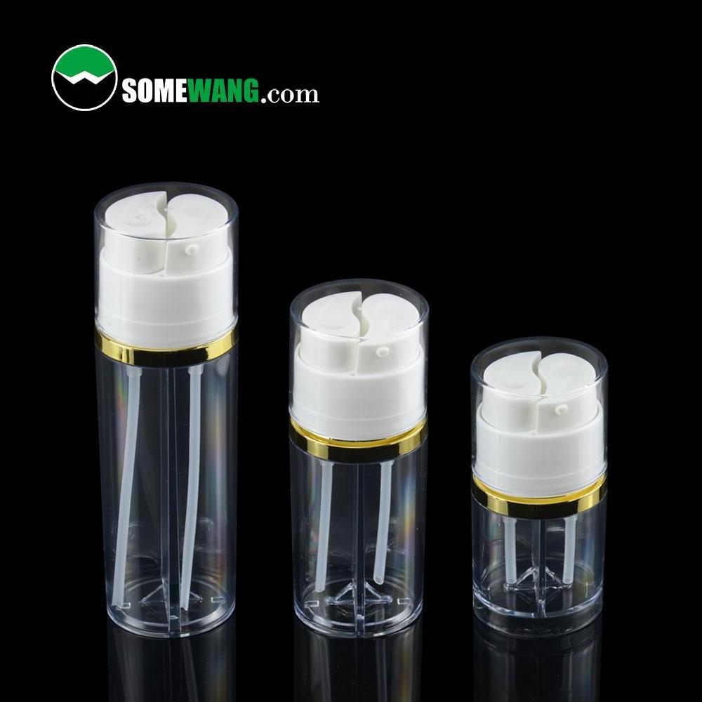 50ml 100ml 150ml luxury cosmetic packaging dual chamber cosmetic bottle lotion pump dispenser bottle