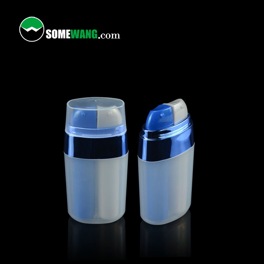 20ml 40ml Plastic dual chamber plastic bottle, double pump cream bottle, empty dual nozzle container