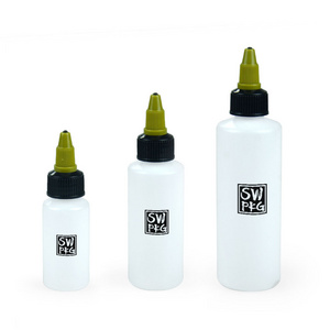 SWPKG 20ML 30ML 60ML Empty Plastic Potion Glue Bottles Soft Hair Oil Dye Squeeze Applicator Bottle